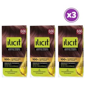 Pack 03 Elicit Tinte Para Pelo Color Guinda 6.66 45 G 6.66 Guinda