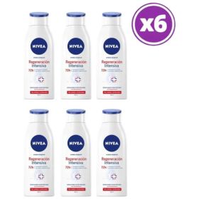 PACK 06 Crema corporal Nivea Regeneración Intensiva 400ml