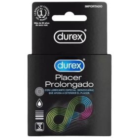Durex Placer Prolongado Condones Preservativos 3 Unidades
