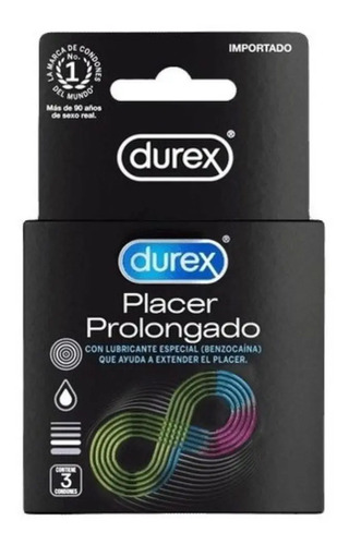 D_680748-Mlc54758020169_032023-O.jpg Durex Placer Prolongado Condones Preservativos 3 Unidades - Imagen 1