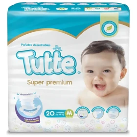 TUTTE SUPER PREMIUM PAÑALES DESECHABLES TALLA M 20 U