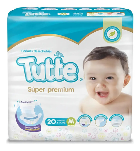 D_681417-Mlc112589173060_062026-O.jpg Tutte Super Premium Pañales Desechables Talla M 20 U - Imagen 1
