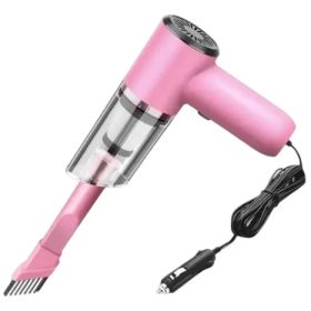 MINI ASPIRADORA DE AUTO Y HOGAR COLOR ROSA 12V