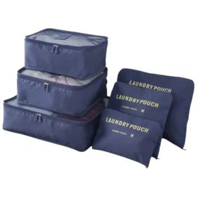 Organizador De Valija Set 6 Viaje Impermeable Ropa Equipaje Color Azul