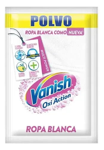D_684994-Mlc113767943235_062026-O.webp Quitamanchas En Polvo Ropa Blanca 450G Vanish - Imagen 1