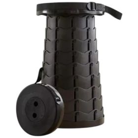 Taburete Camping Plegable Fliperex Negro Portátil 100kg