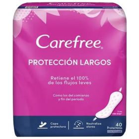Protectores Diarios Carefree Protección Largos 40 Un