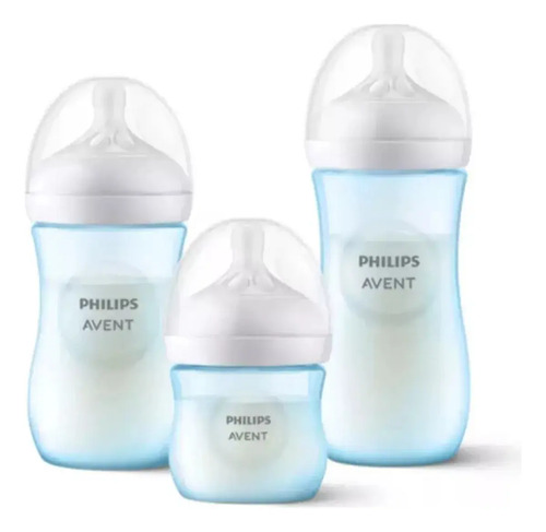 D_695139-Mlc80671779798_112024-O.jpg Set Triple Pack Azul Avent Scd838/29 125Ml+ 260Ml Y 330Ml - Imagen 1