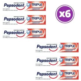 Pack 06 Pepsodent Pasta Dental Con Flour 90g