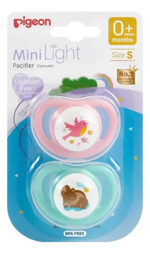 D_704693-Mlc113768905247_062026-O.webp Chupete Odontológico Mini Light Talla S 2 Un Rosa Y Verde - Imagen 1