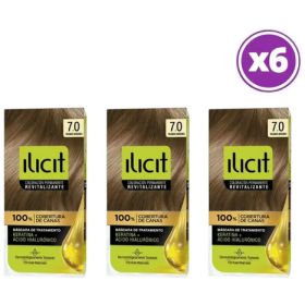 Pack 06 Elicit Tinte Para Pelo Color Rubio Medio 7.0 45g Sin Tono