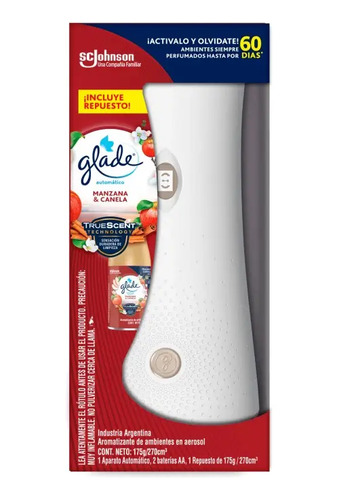 D_711554-Mlc72454069583_102023-O.jpg Glade Aromatizante Automático + Repuesto Manzana Y Canela - Imagen 1