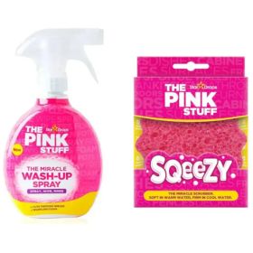The Pink Stuff Lavalozas Wash Up 500ml Y Esponja Squeezy