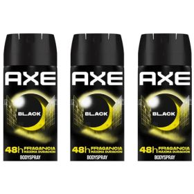 Pack 03 Desodorante Axe Spray Black Remixed 150ml Pera