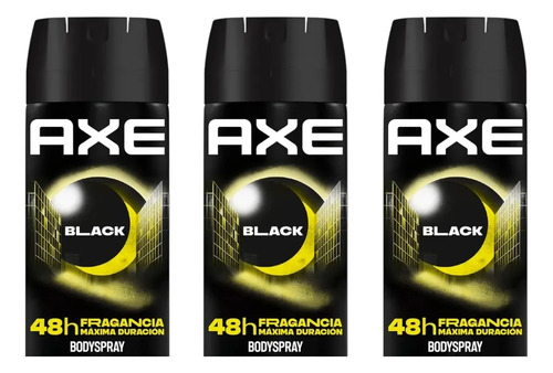 D_713487-Mlc100464610892_122025-O.jpg Pack 03 Desodorante Axe Spray Black Remixed 150Ml Pera - Imagen 1