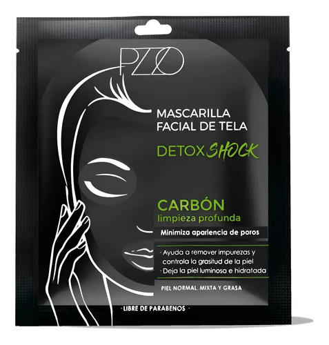 D_717109-Mlc113768305365_062026-O.jpg Mascarilla Facial De Tela Detox Carbón | Petrizzio | Piel Normal, Mixta Y Grasa - Imagen 1