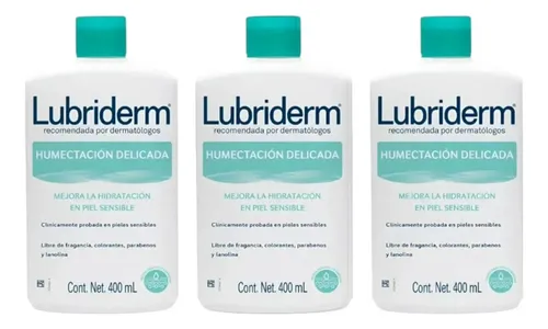 D_718521-Mlc100174731545_122025-O.webp Pack Lubriderm Humectacion Delicada 400 Ml X3 Sin Fragancia - Imagen 1
