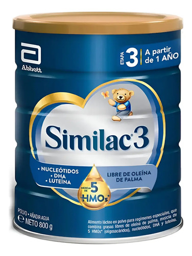 D_722060-Mlc92131773467_092025-O.jpg Abbott Similac Formula Lactea Etapa 3 800G - Imagen 1