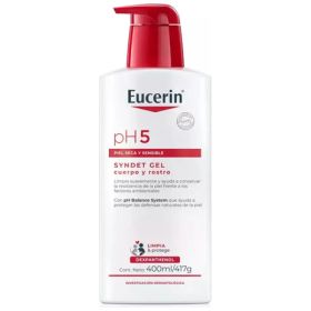 Gel De Limpieza Corporal Ph5 Eucerin 400ml, Protege E Hidrata Durante 24h, Limpieza Suave Para La Piel