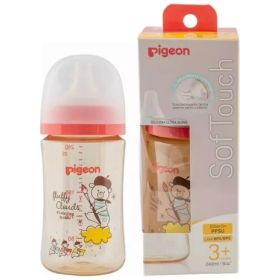 Pigeon Softouch Ppsu 240ml Bear Color Rojo