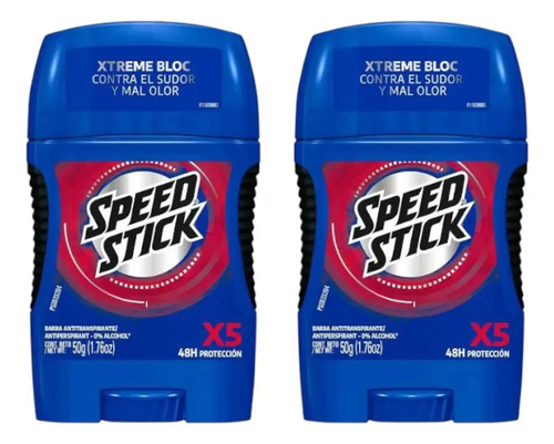 D_730075-Mlc101263983895_122025-O.jpg Pack Antitranspirante Barra Speed Stick X5 50 G X2 - Imagen 1