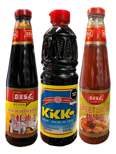 D_731343-Mlc89512052596_082025-O.jpg Pack Salsas De Ostra - Agridulce - Soya 500Ml C/U - Imagen 1