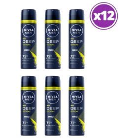 Pack 12 Nivea Men Deep Extreme Antitranspirante 150ml