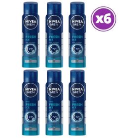 PACK 06 NIVEA MEN FRESH ICE ANTITRANSPIRANTE SPRAY 150ML