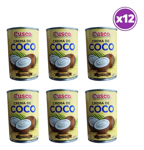 D_734209-Mlc111602491795_052026-O.jpg Pack 12 Cusco Crema De Coco 400 Ml - Imagen 1