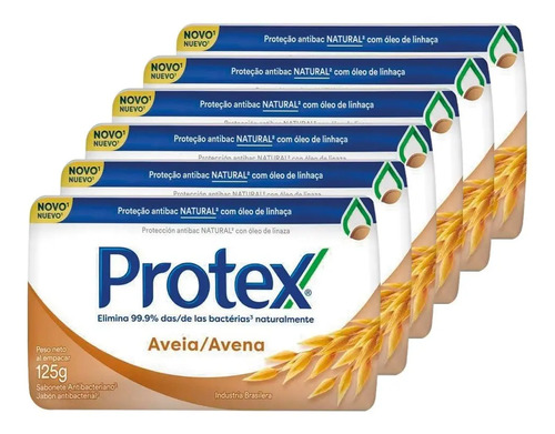 D_736187-Mlc46757532360_072021-O.jpg Protex Pack 06 Jabón Antibacterial Avena 125Gr C/U - Imagen 1