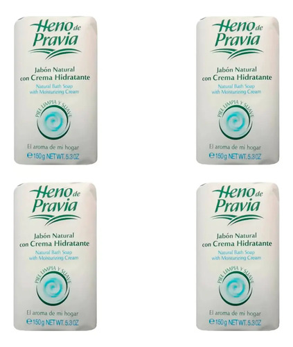 D_736877-Mlc79000190895_092024-O.jpg Heno De Pravia Pack 4 Unidades Jabon Hidratante 150Gr - Imagen 1