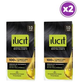 Pack 02 Elicit Tinte Para Pelo Color Negro 1.0 45 G 1 Negro