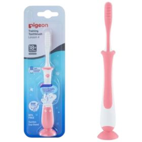 Cepillo De Dientes Etapa 4 Pigeon 18 Meses+ Color Rosa