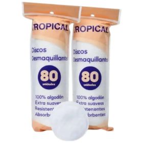 Pack 02 Tropical Discos Desmaquillantes 100% Algodon