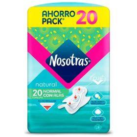 Toalla Higiénica Nosotras Normal Tela Suave Con Alas 20 Un