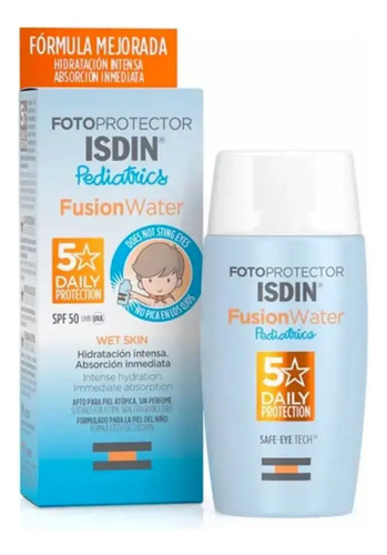 D_753119-Mlc69346551661_052023-O.jpg Isdin Fotoprotector Fusion Water Pediatrics Spf 50+ 50Ml - Imagen 1
