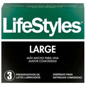 Lifestyles Large 3 Preservativos Lubricados Super Long Xl