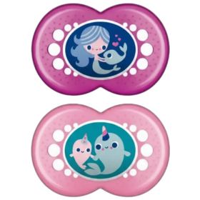 Chupetes Rosa Crystal Silicona Mam 6+ 2un