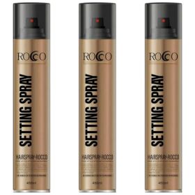 Pack Rocco Fijador Fuerte Setting Spray 450 Ml X3
