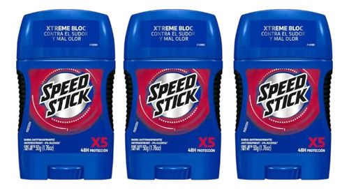 D_760612-Mlc101264400375_122025-O.jpg Pack Antitranspirante Barra Speed Stick X5 50 G X3 - Imagen 1