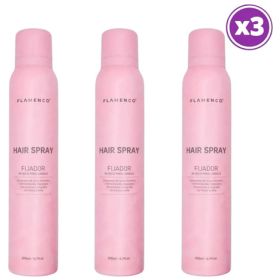 Pack 03 Flamenco Hair Spray Fijador En Seco 200ml