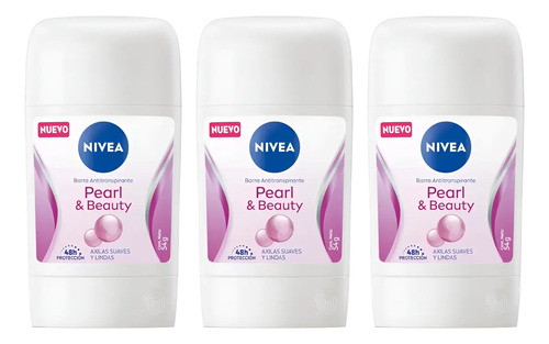D_762734-Mlc97791381292_112025-O.jpg Nivea Perla Y Beauty Barra Antitranspirante 50Ml X3 - Imagen 1