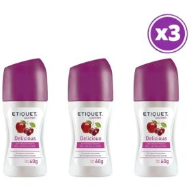 Pack 03 Etiquet Women Antitraspirante Roll On Delicious 60g