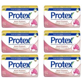Pack 6 Protex Jabón Barra Antibacterial Omega 3 / 125gr