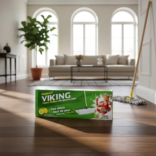 D_769034-Mlc96759931669_102025-O.jpg Viking Trapeador Humedo Aroma Limón 12U 40X60Cms - Imagen 1