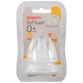 Pigeon Tetinas Softouch Boca Ancha 0 mas meses Talla Ss 2u