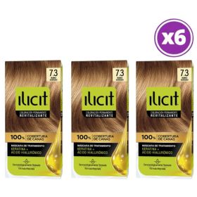 Pack 06 Elicit Tinte Para Pelo Color Rubio Dorado 7.3 45g 7.3 Rubio Dorado