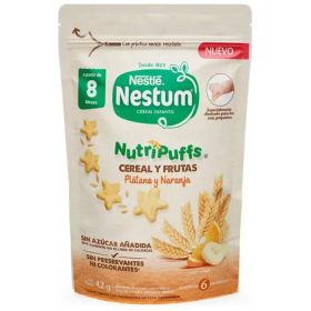 NESTLE NUTRIPUFFS CEREAL INFANTIL PLATANO Y NARANJA 42G