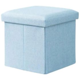 Puff Silla Cubo Color Azul Plegable 30*30*30cm