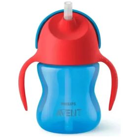 VASO STRAW CUP CON SORBETE 9M+ X 200 ML AZUL